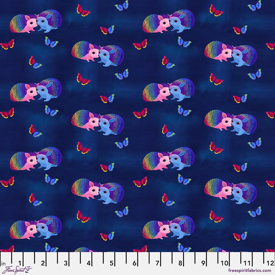 Love in the Wild – Love Bright - Navy (Half Yard Cut) – by Katy Tanis with FreeSpirit Fabrics