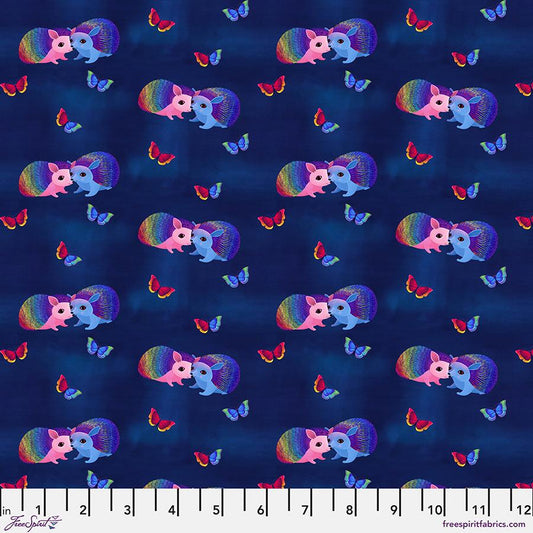 Love in the Wild – Love Bright - Navy (Half Yard Cut) – by Katy Tanis with FreeSpirit Fabrics