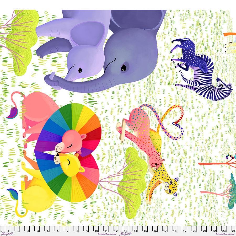 Love in the Wild – Love in the Wild Panel (Panel) – by Katy Tanis with FreeSpirit Fabrics