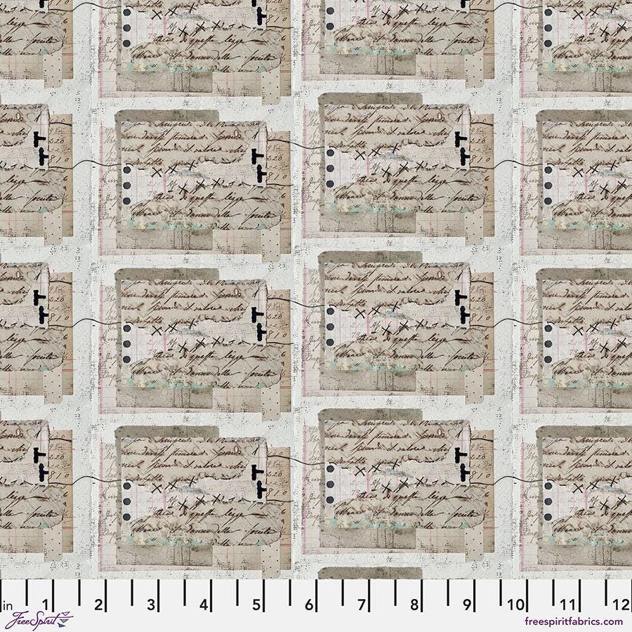On Your Mark – Script - Paper (Half Yard Cut) – by Seth Apter with FreeSpirit Fabrics