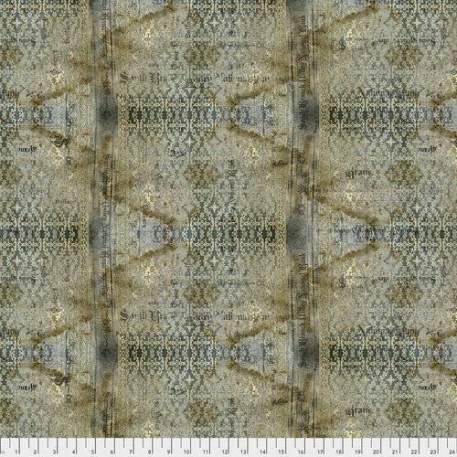Abandoned - Stained Damask - Neutral - by Tim Holtz with Free Spirit Fabrics