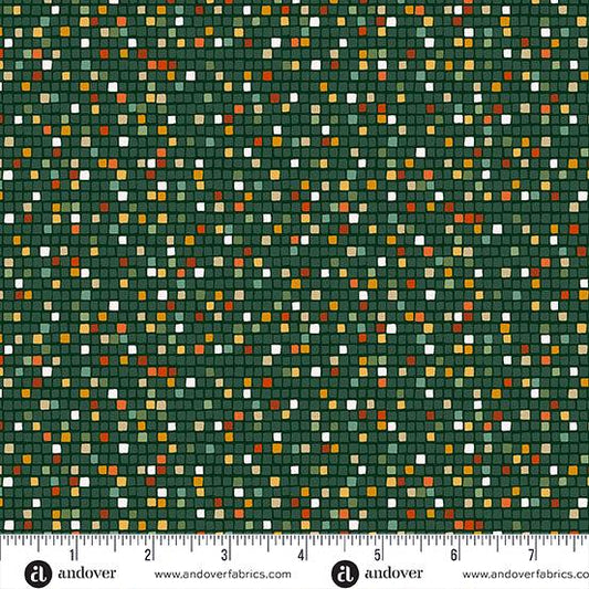 Golden by Makower UK – Mosaic (Green) (Half Yard Cut) – by Makower UK with Makower UK