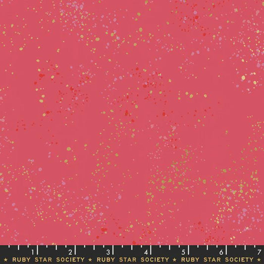 Speckled Metallic Fabric - Strawberry - by Rashida Coleman Hale with Ruby Star Society