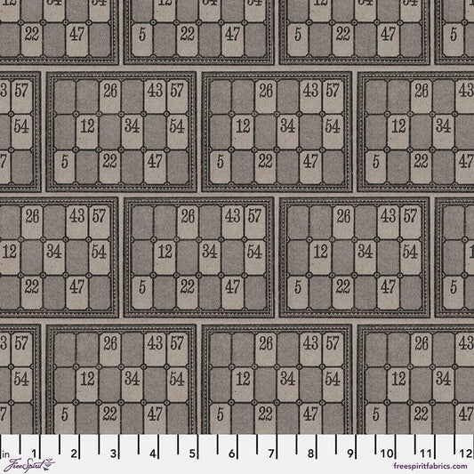 Eclectic Elements - Charcoal Numbers - by Tim Holtz with FreeSpirit Fabrics