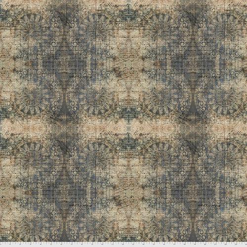 Abandoned - Muted Medallions - Indigo- by Tim Holtz with Free Spirit Fabrics