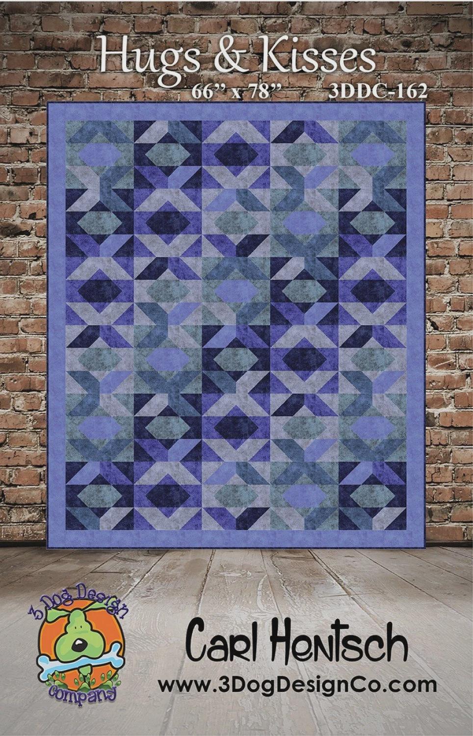 Hugs & Kisses Quilt Pattern by Carl Hentsch of 3 Dog Design Co.