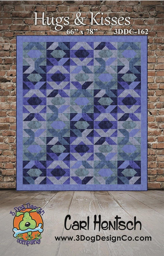 Hugs & Kisses Quilt Pattern by Carl Hentsch of 3 Dog Design Co.