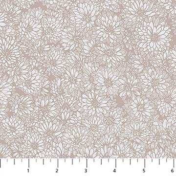 Indelible: Soft - Mums in Beige - by Anna Maria Textiles