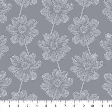 Indelible: Soft - Anemone in Overcast - by Anna Maria Textiles