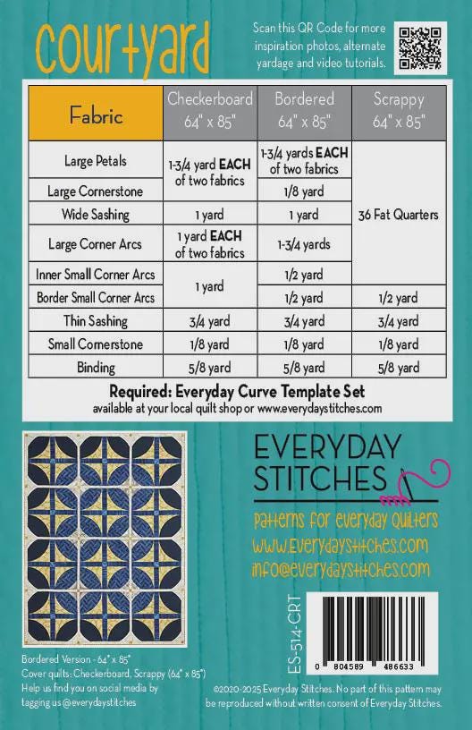 Courtyard Quilt Pattern by Everyday Stitches