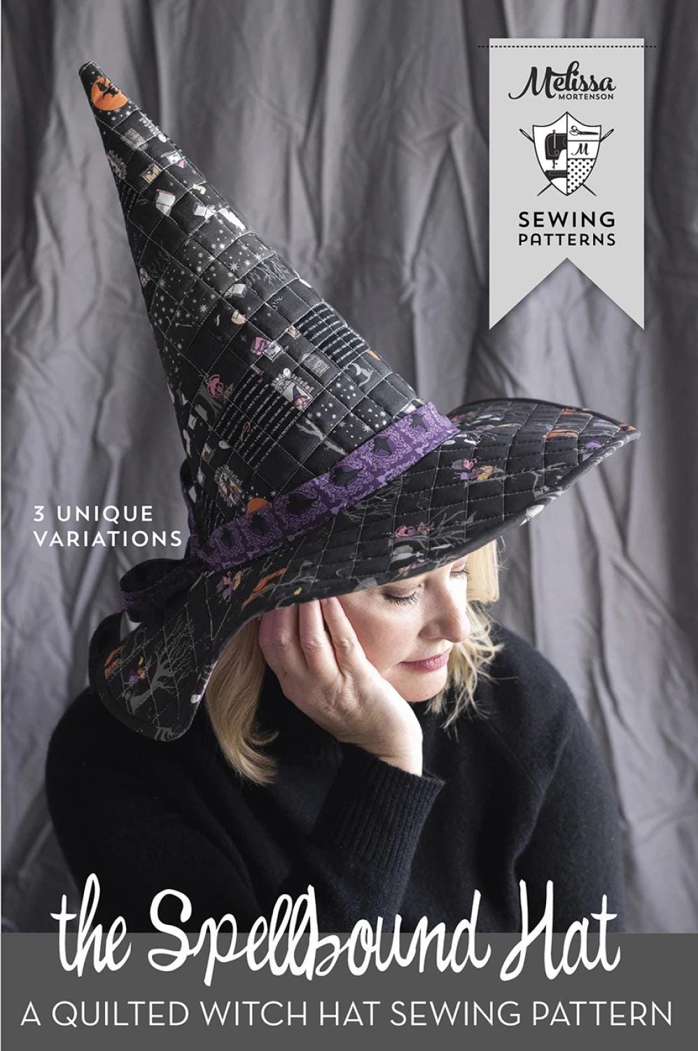Spellbound Quilted Witch Hat - Pattern - by Melissa Mortenson