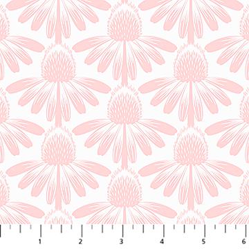 Indelible: Soft - Coneflower in Blush - by Anna Maria Textiles