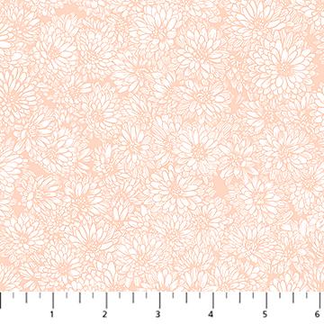 Indelible: Soft - Mums in Creamsicle - by Anna Maria Textiles