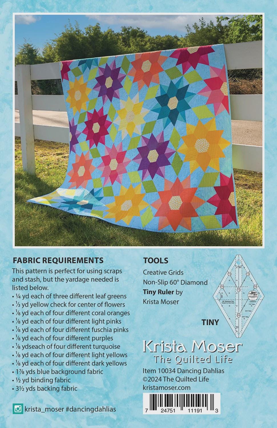Dancing Dahlia Quilt Pattern - by Krista Moser