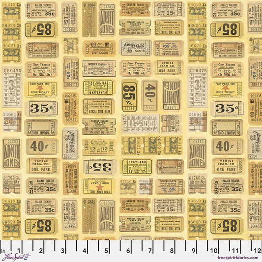 Eclectic Elements Palette Yellow - Tickets by Tim Holtz with Free Spirit Fabrics