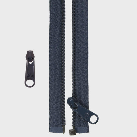 50in Separating Zipper and Extra Slide - Navy