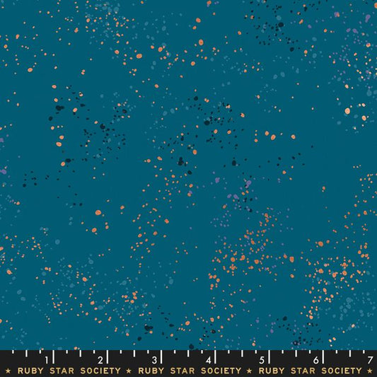 Speckled Metallic Fabric - Teal - by Rashida Coleman Hale with Ruby Star Society