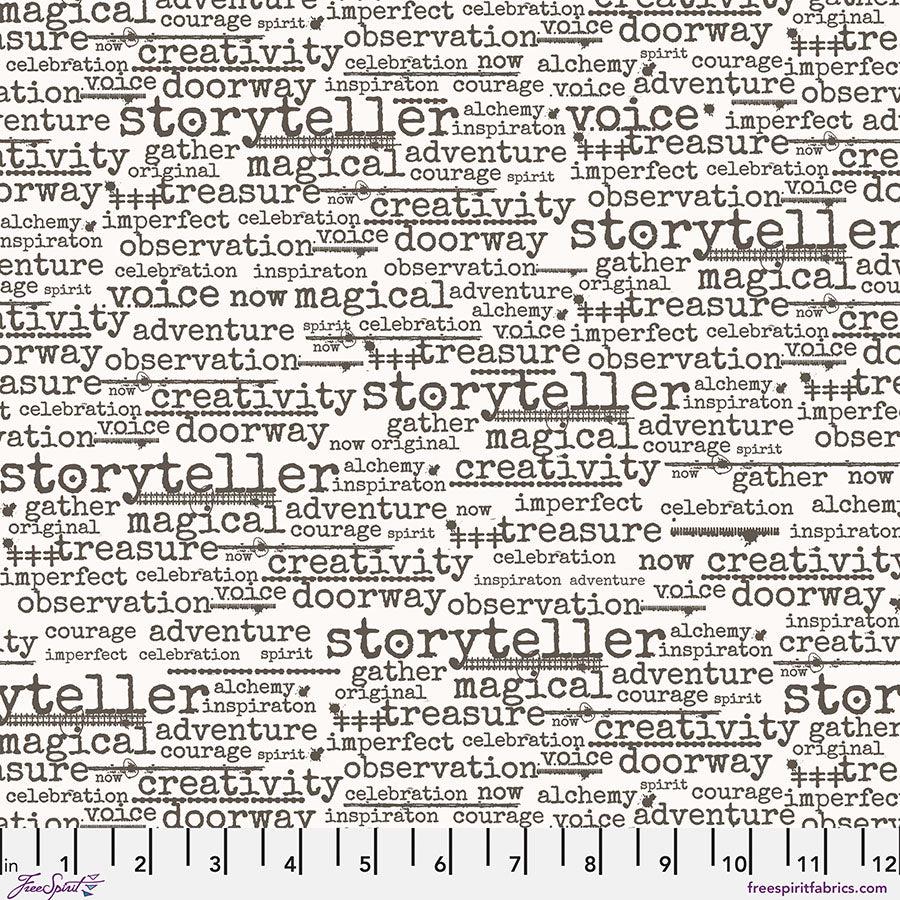 Stamped - Wordster - Half Yard Cut - by Seth Apter with FreeSpirit Fabrics