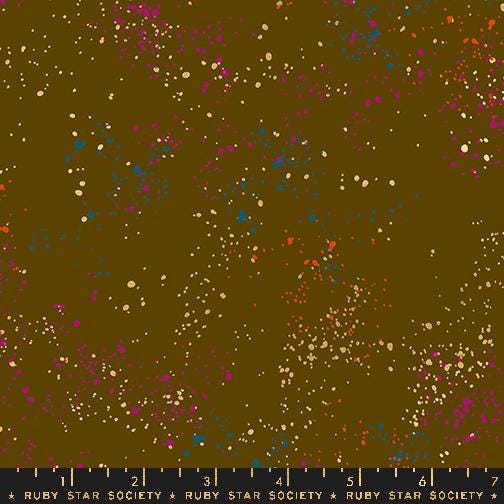 Speckled Metallic Fabric - Cocoa - by Rashida Coleman Hale with Ruby Star Society
