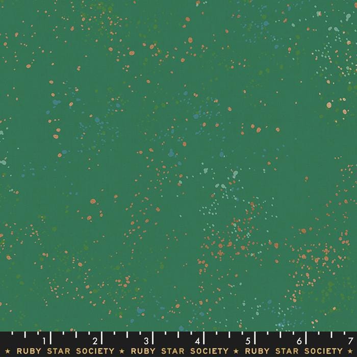 Speckled Metallic Fabric - Emerald Green - by Rashida Coleman Hale with Ruby Star Society