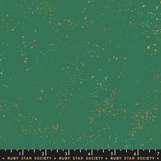 Speckled Metallic Fabric - Emerald Green - by Rashida Coleman Hale with Ruby Star Society