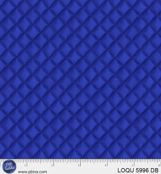 Love of Quilting - Quilted Texture - Dark Blue - by Bigelow Illustrations with P&B Textiles