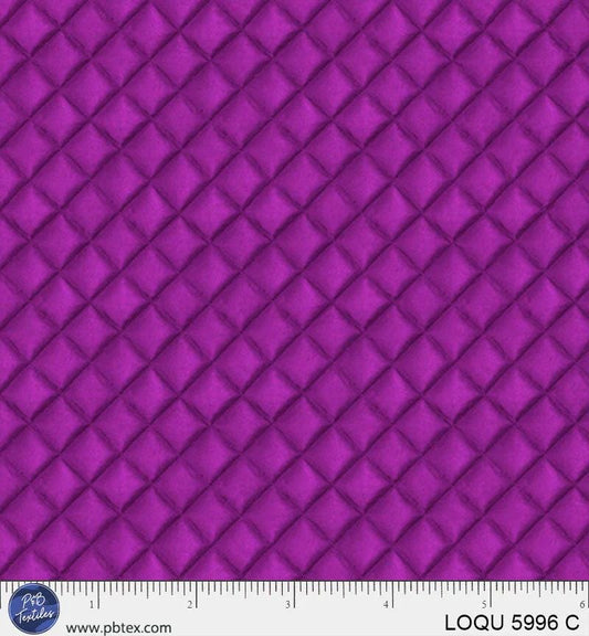 Love of Quilting - Quilted Texture - Cranberry - by Bigelow Illustrations with P&B Textiles