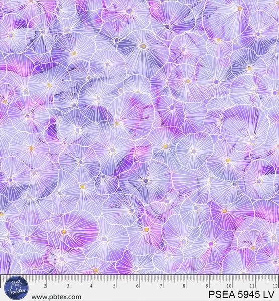 Painted Sea - Linear Bursts - Lavender - by Amy Tieman with P&B Textiles