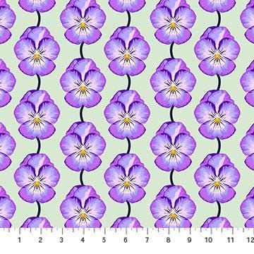Iconic Fabric - Pansy in Lavender - by Anna Maria Textiles