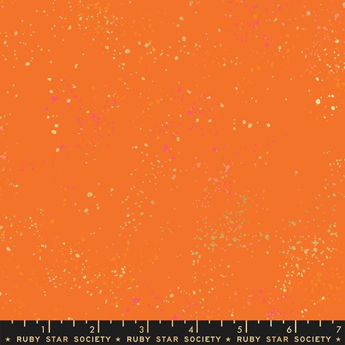 Speckled Metallic Fabric - Burnt Orange - by Rashida Coleman Hale with Ruby Star Society