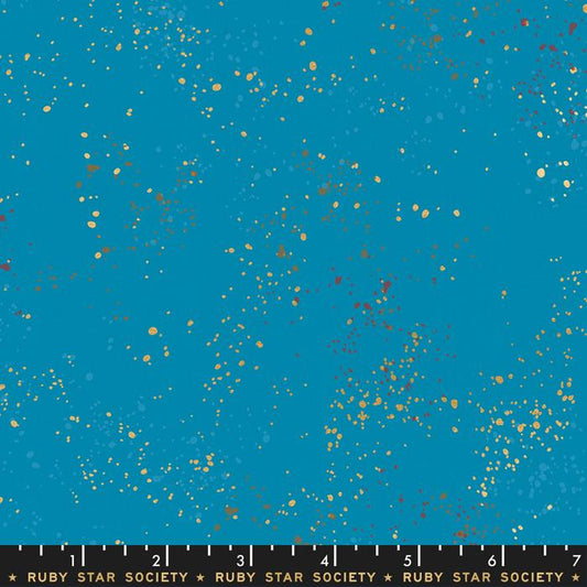 Speckled Metallic Fabric - Bright Blue - by Rashida Coleman Hale with Ruby Star Society