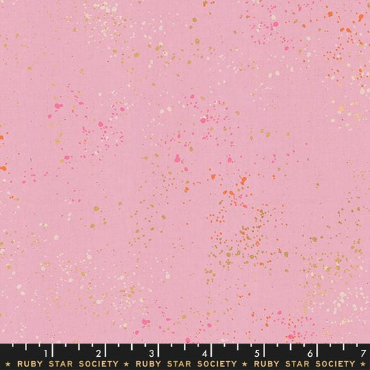 Speckled Metallic Fabric - Peony - by Rashida Coleman Hale with Ruby Star Society