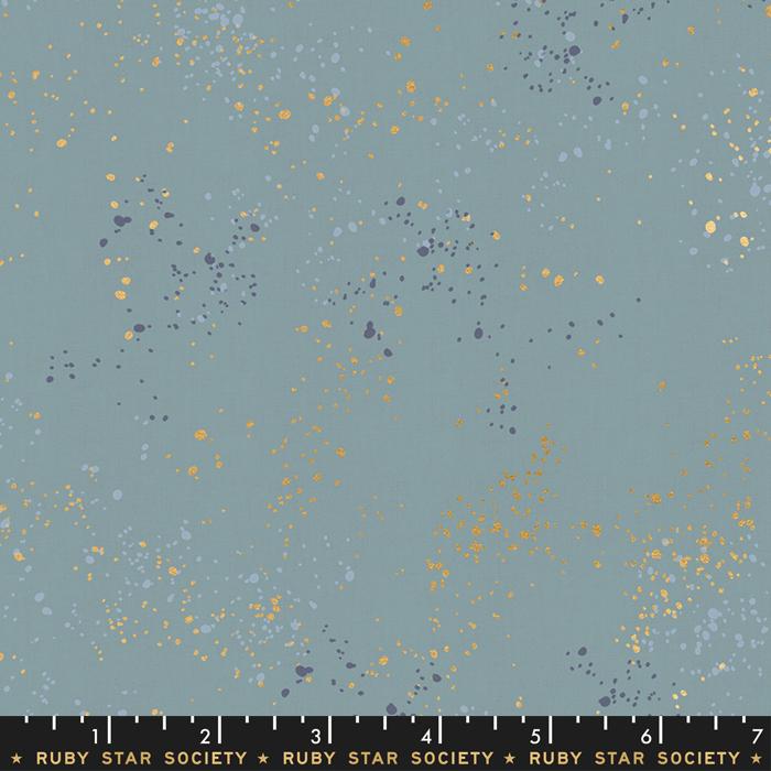 Speckled Metallic Fabric - Soft Blue - by Rashida Coleman Hale with Ruby Star Society
