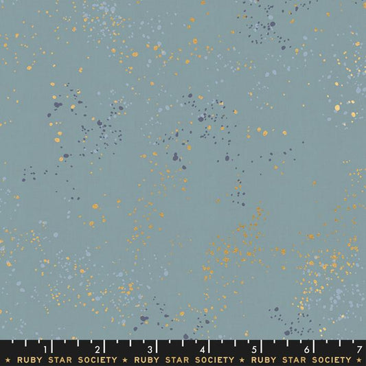 Speckled Metallic Fabric - Soft Blue - by Rashida Coleman Hale with Ruby Star Society