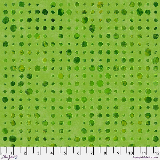 Textures - Pebbles in Lime - by Sue Penn with Free Spirit Fabrics