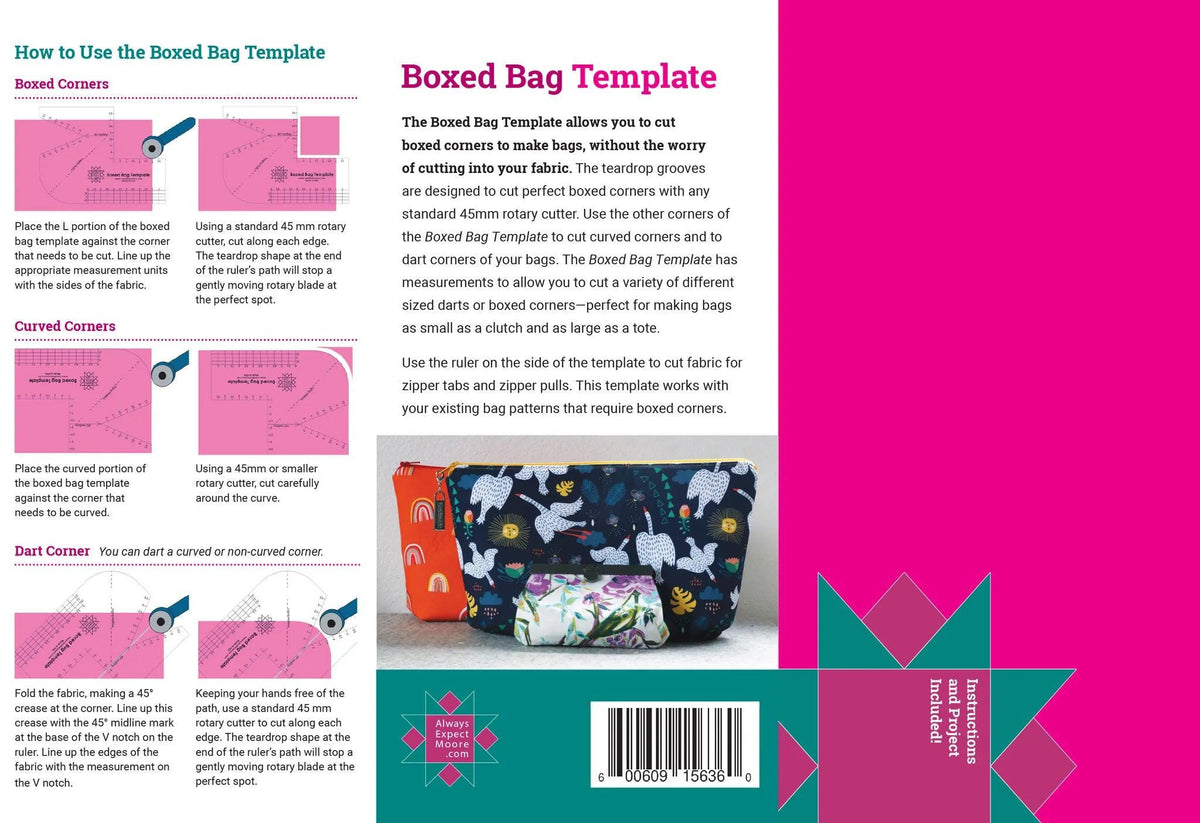 Boxed Bag Template by Carolina Moore