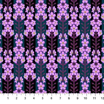 Iconic Fabric - Forgetmenot in Indigo - by Anna Maria Textiles