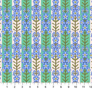 Iconic Fabric - Forgetmenot in Fresh - by Anna Maria Textiles