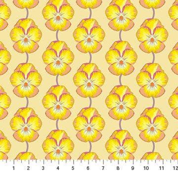 Iconic Fabric - Pansy in Muted - by Anna Maria Textiles