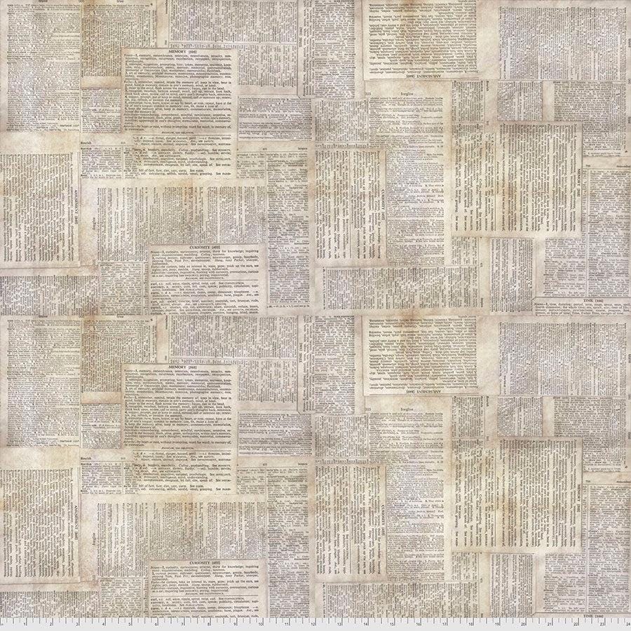 Foundations - Dictionary - Neutral from Tim Holtz with Free Spirit Fabrics