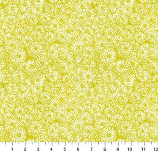 Indelible - Mums in Golden - by Anna Maria Textiles
