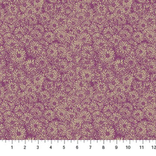 Indelible - Mums in Mauve - by Anna Maria Textiles