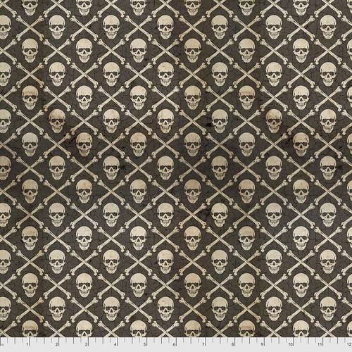 Foundations - Crossbones - Black from Tim Holtz with Free Spirit Fabrics