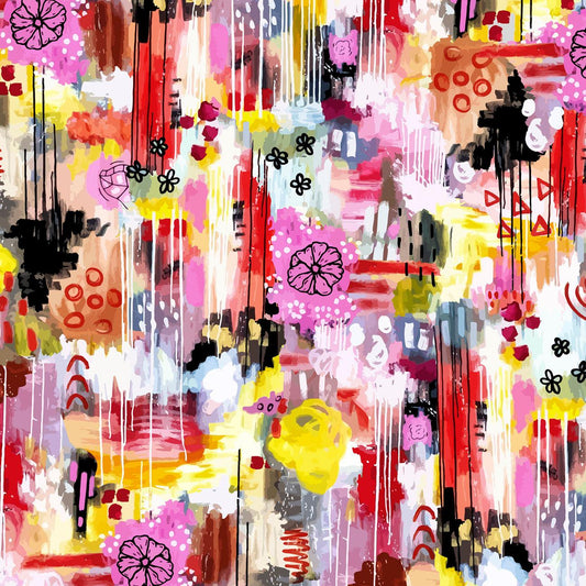 Urban Ink - 108" Wide Back in Dripping Graffiti - by Alloyius McIlwaine with P&B Textiles