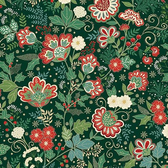 Adorn - Bloom in Green - by Makower UK