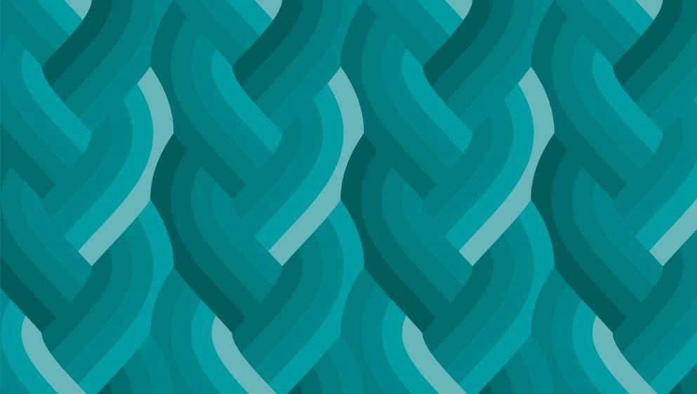 Echo - Braid in Teal - by Emily Van Hoff with Moda Fabrics