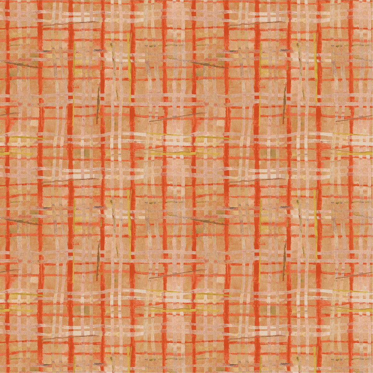 The Plaid One - Porch Screen Plaid in Sweet Melon - by Marcia Derse with Windham Fabrics