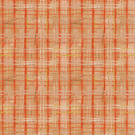 The Plaid One - Porch Screen Plaid in Sweet Melon - by Marcia Derse with Windham Fabrics