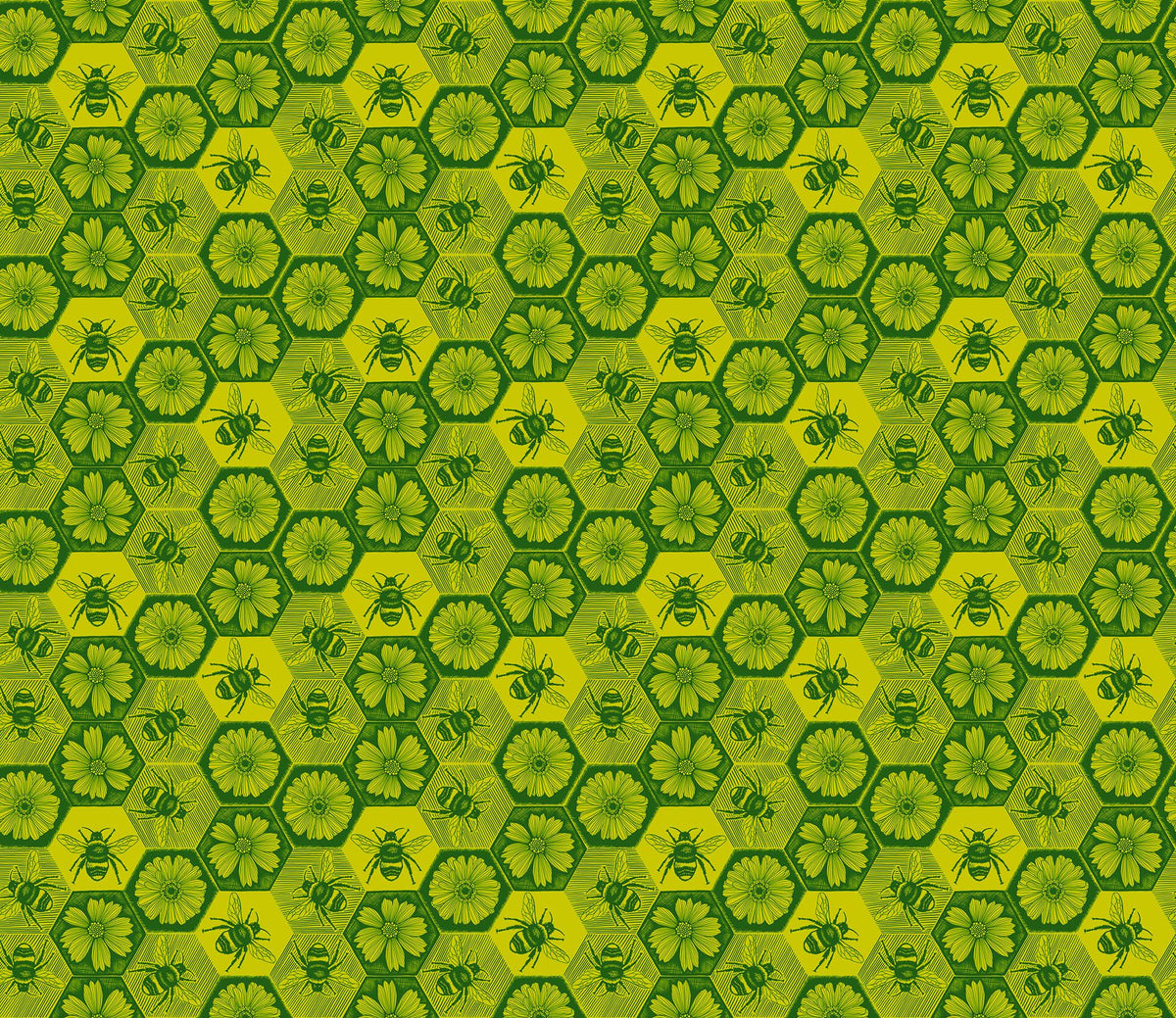 Indelible Ink - Busy in Citrus - by Anna Maria Textiles