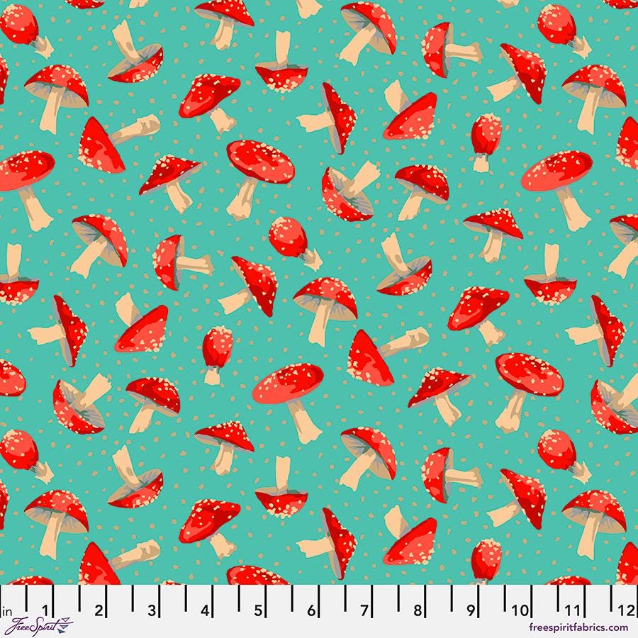 Forage - Small Toadstool - by Martha Negley with FreeSpirit Fabrics